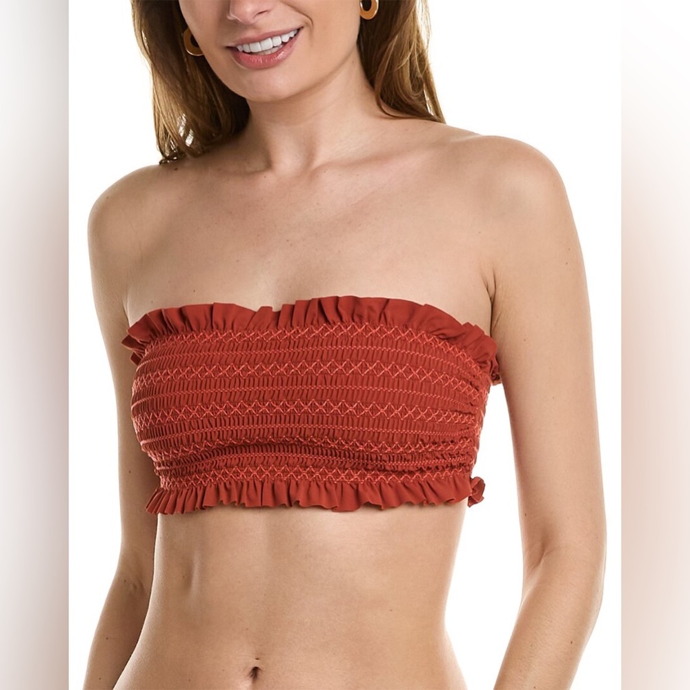 Tory Burch Costa Bandeau Bikini Top Ashberry Medium